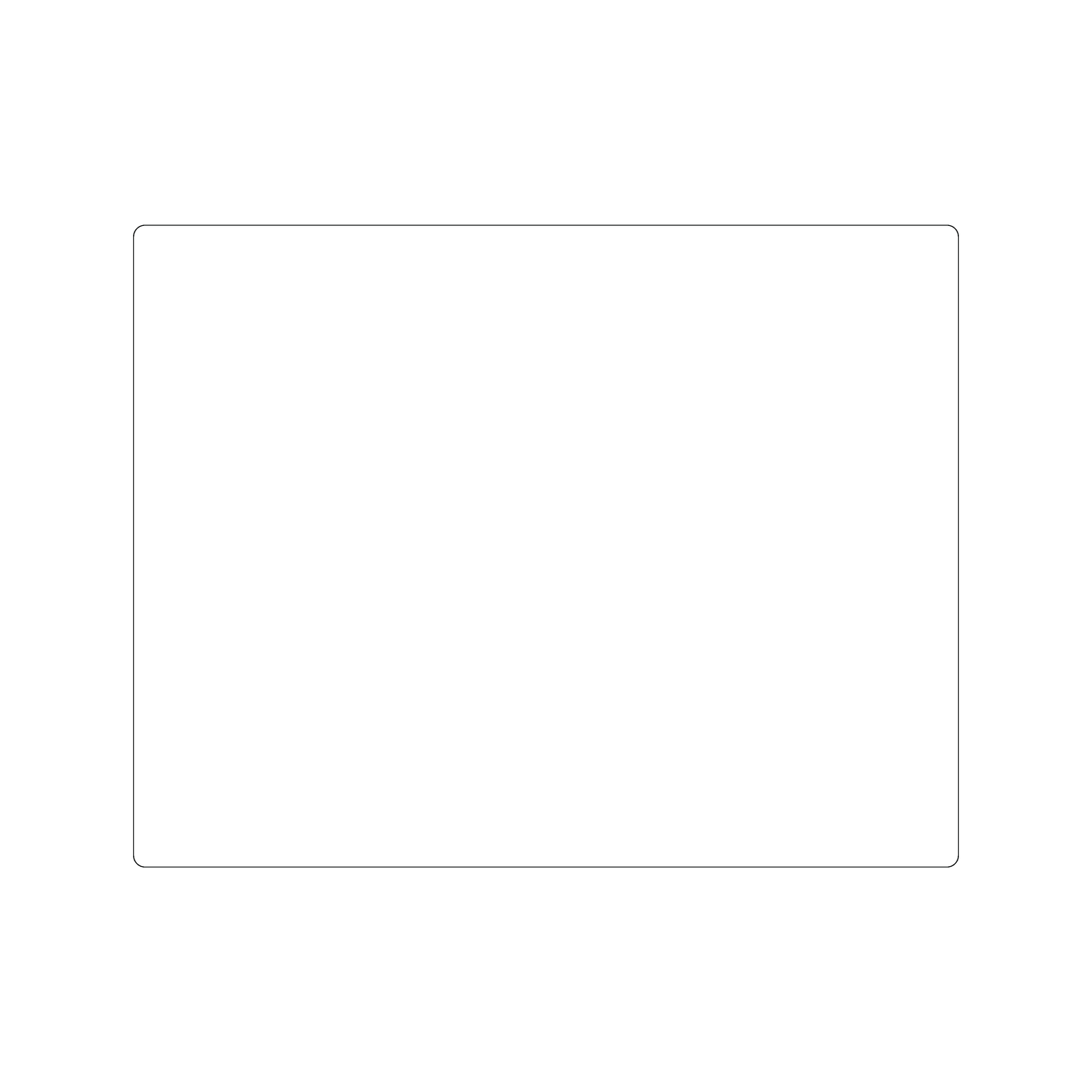 Custom Plastic 7" x 9" Large Rectangle Invitation