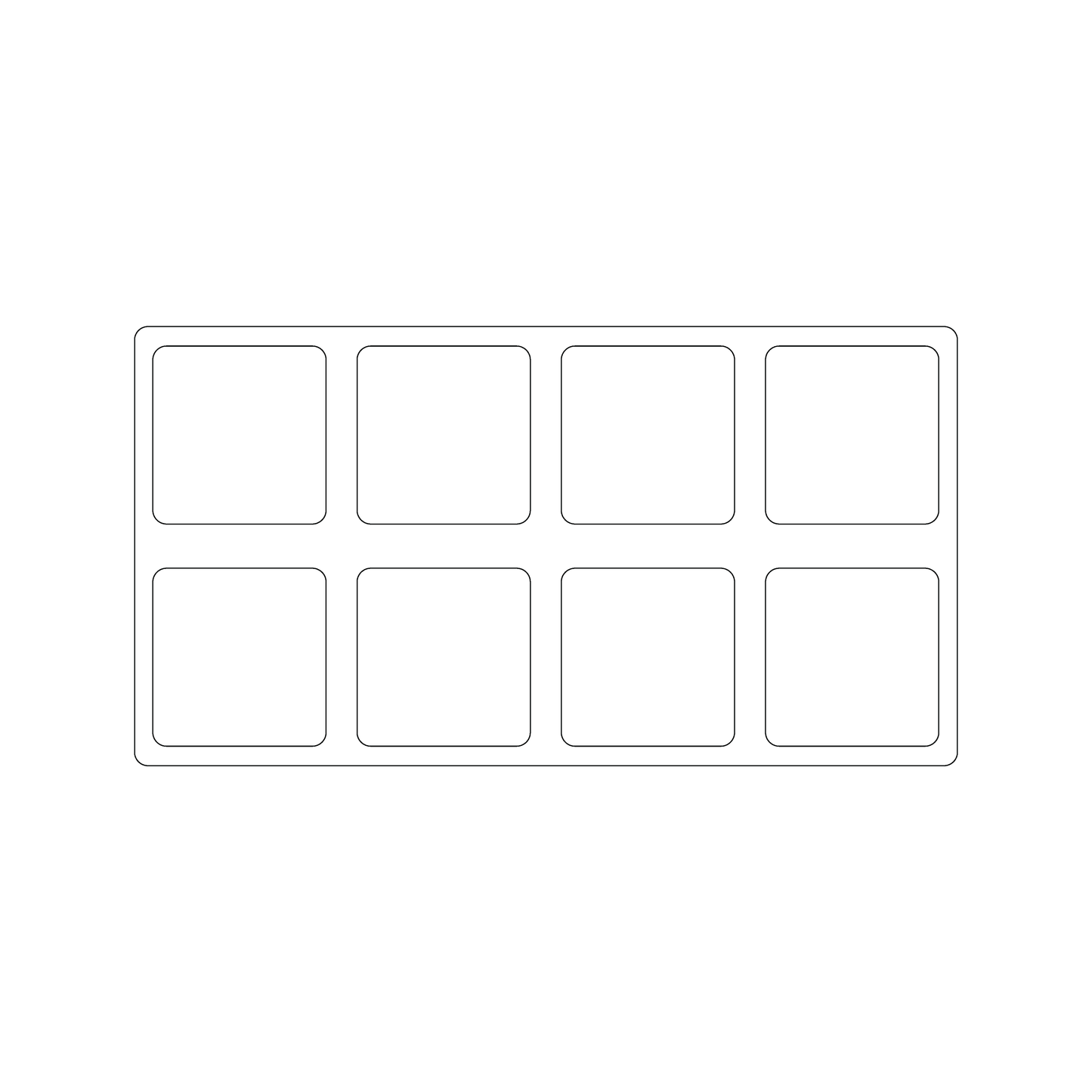 Custom Plastic 8 Punch-Out Square Sheet Combo