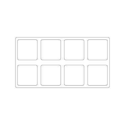 Custom Plastic 8 Punch-Out Square Sheet Combo