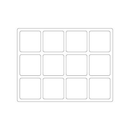 Custom Plastic 12 Punch-Out Square Sheet Combo