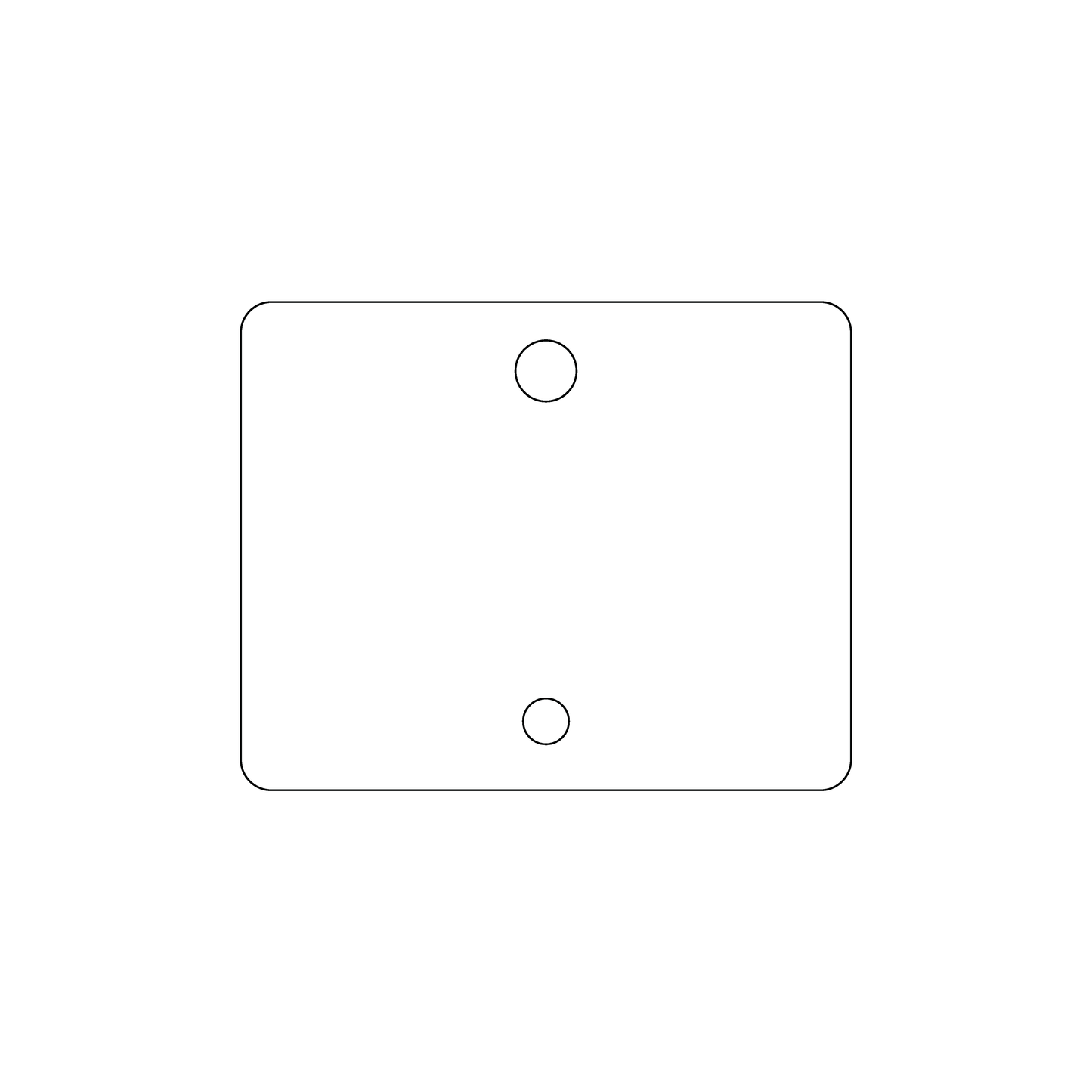 Custom Plastic 2.5" x 2" Tags with Two Sized Holes