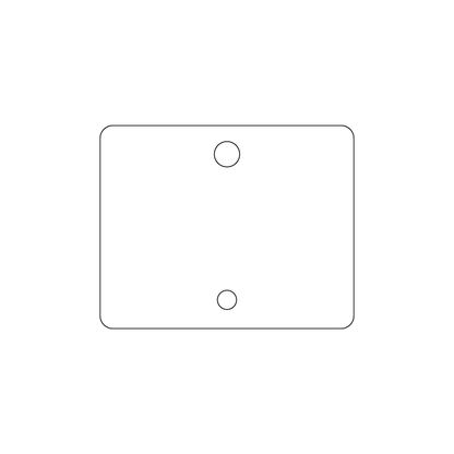 Custom Plastic 2.5" x 2" Tags with Two Sized Holes