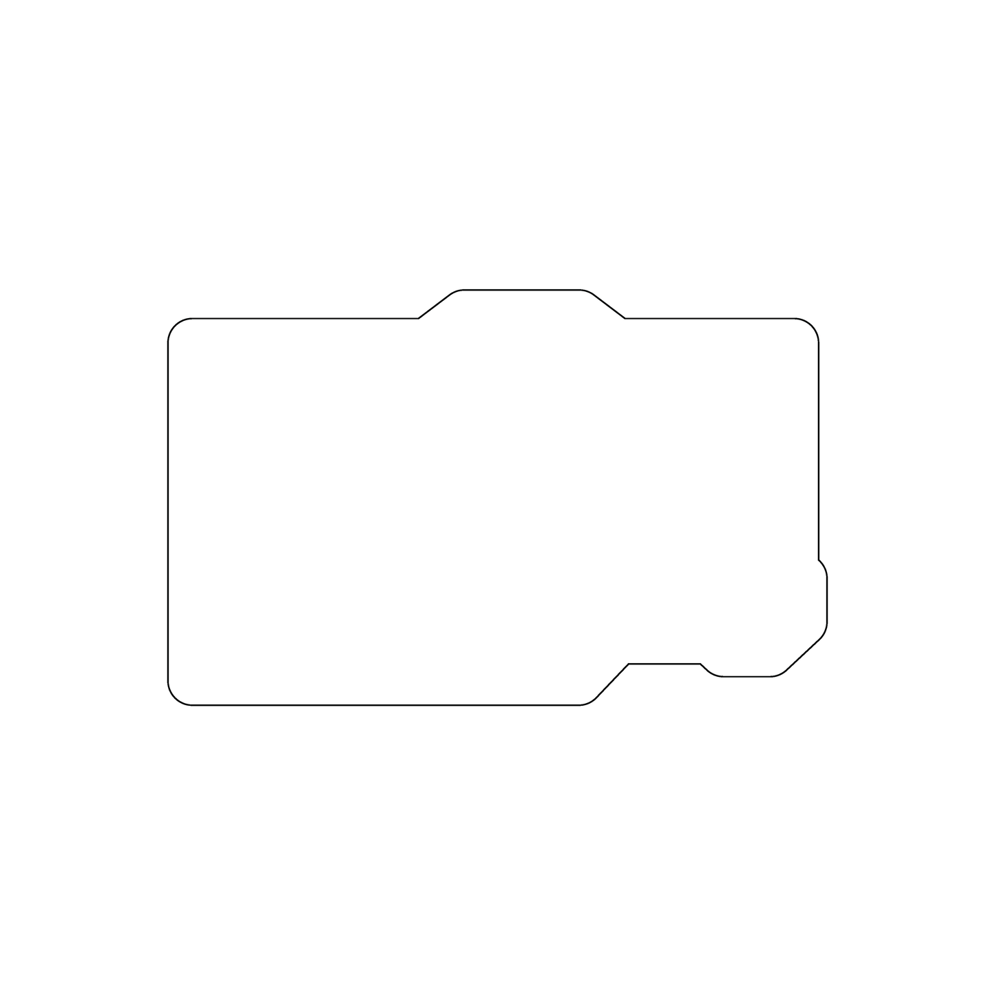 Custom Plastic 3.375" x 2.125" Tech Shape Cards
