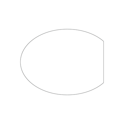 Custom Plastic 4.75" x 3.75" Cut Oval Cards