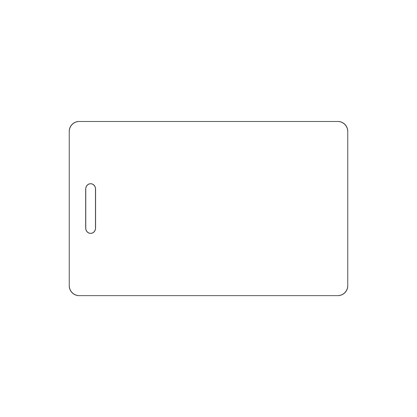 Custom Plastic 2.1875" x 3.5" Vertical Badges