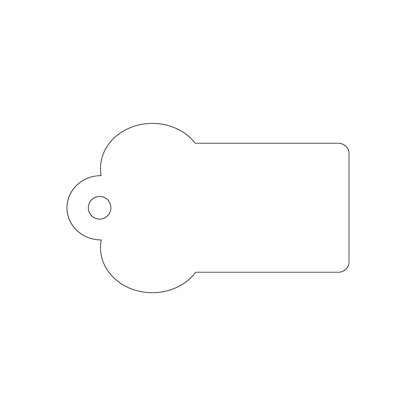 Custom Plastic 3.75" x 2.25" Long Crown Tags