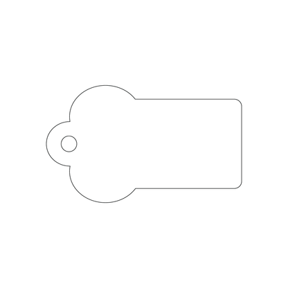 Custom Plastic 3.75" x 2.25" Long Crown Tags