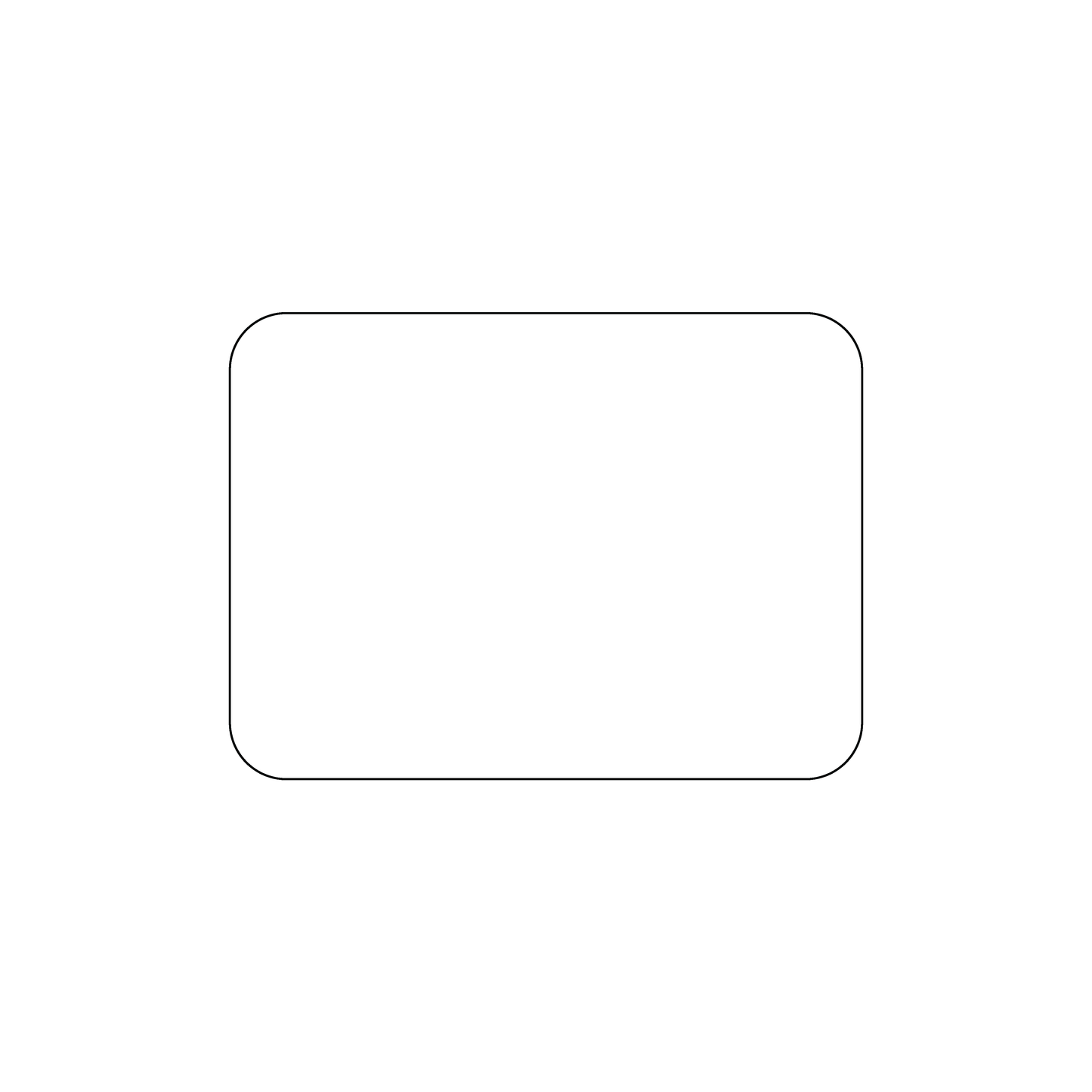 Custom Plastic 2.375" x 1.75" Rounded Rectangle Cards