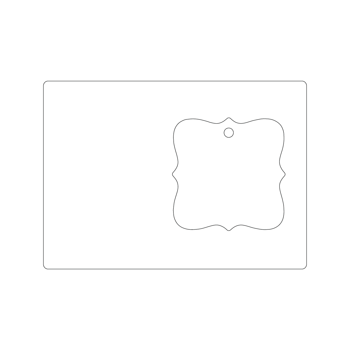 Custom Plastic 5" x 7" Card with Ornate Punch-Out Key Tag Combo