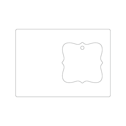 Custom Plastic 5" x 7" Card with Ornate Punch-Out Key Tag Combo
