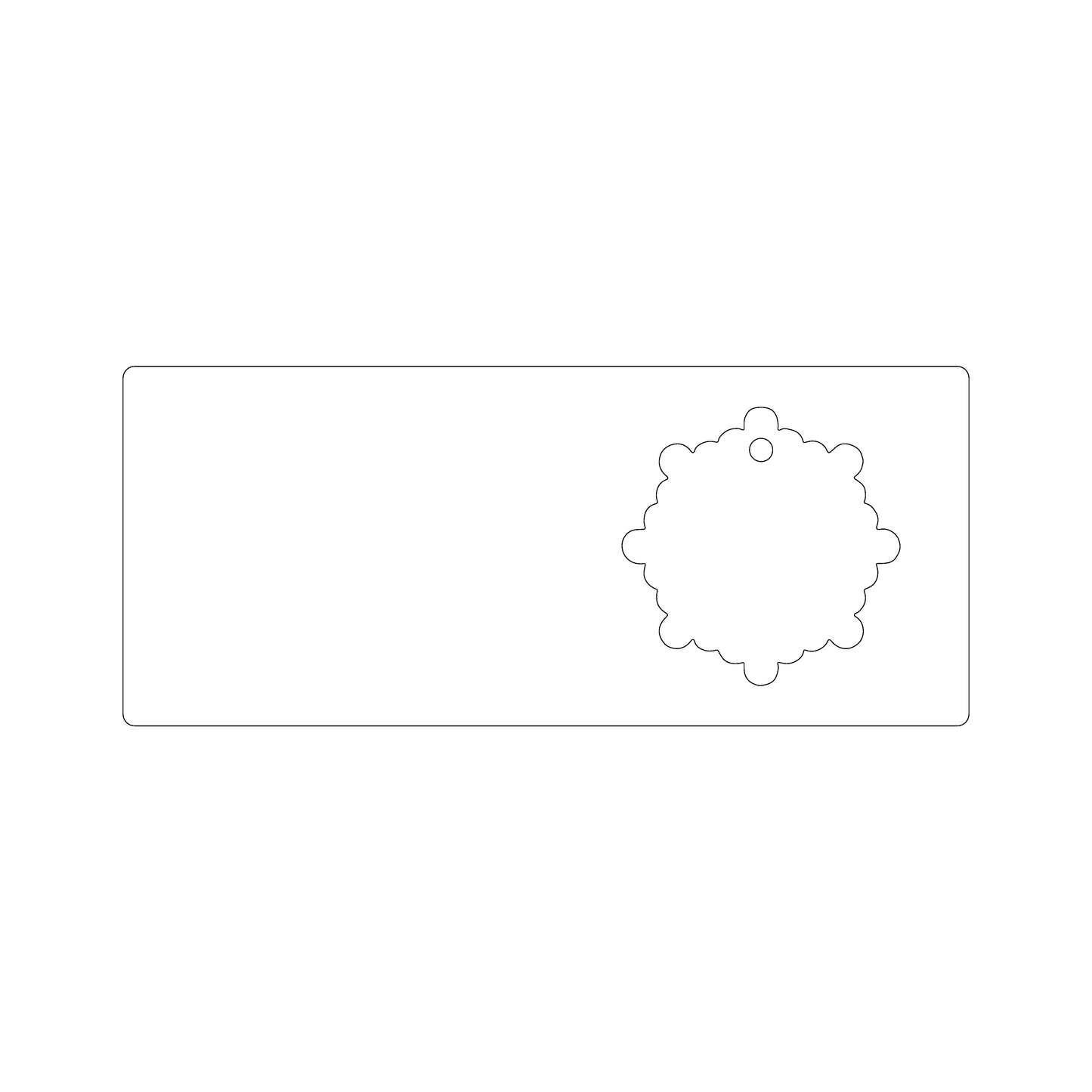 Custom Plastic 9.125" x 3.875" Cards with Snowflake Punch-Out Tags