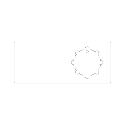 Custom Plastic 9.125" x 3.875" Cards with Snowflake Punch-Out Tags