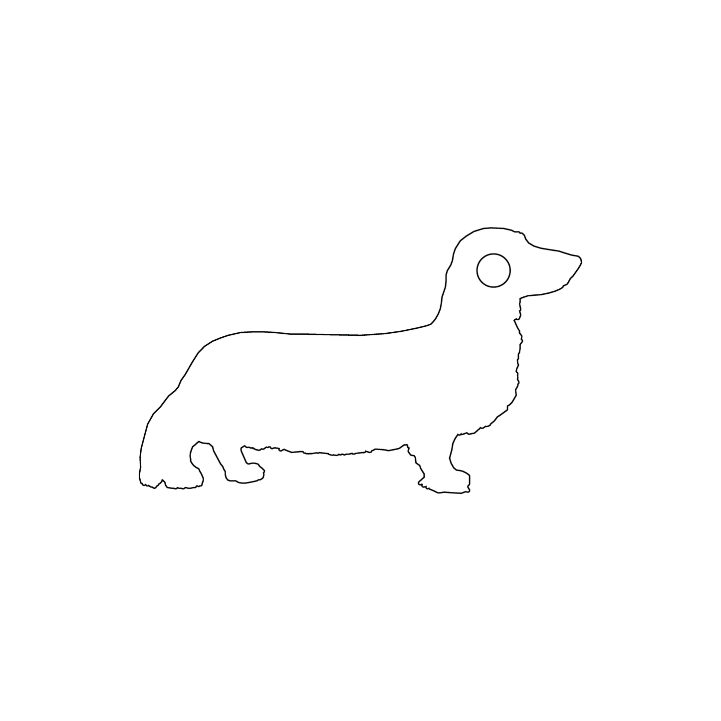 Custom Plastic 2.5" x 1.5" Weiner Dog Shape Key Tags