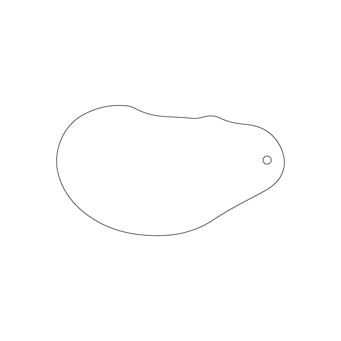 Custom Plastic 3.5" x 2" Ear Shape with Hole Tags