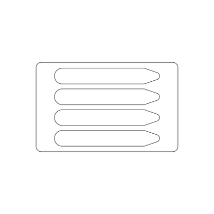 Custom Plastic 3.375" x 2.125" 4 Punch-Out Shirt Collar Stays Cards