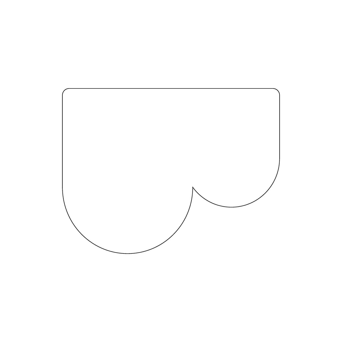 Custom Plastic 3.375" x 2.565" B Shape Cards