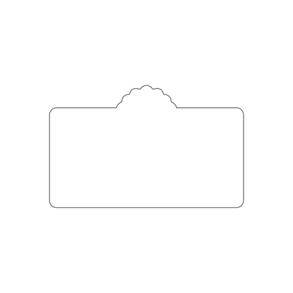 Custom Plastic 3.375" x 2.125" Shell Top Cards