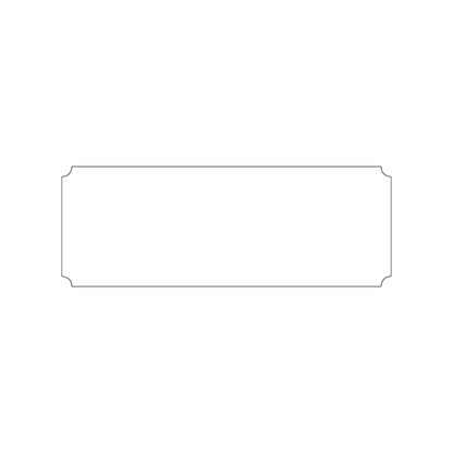 Custom Plastic 5.5" x 2" Long Ticket Shape Cards