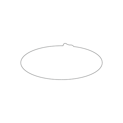 Custom Plastic 3.375" x 1.5" Oval Cards