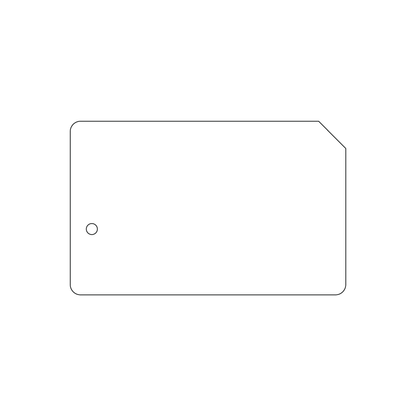 Custom Plastic 3.375" x 2.125" with Small Hole and Cut Corner Cards