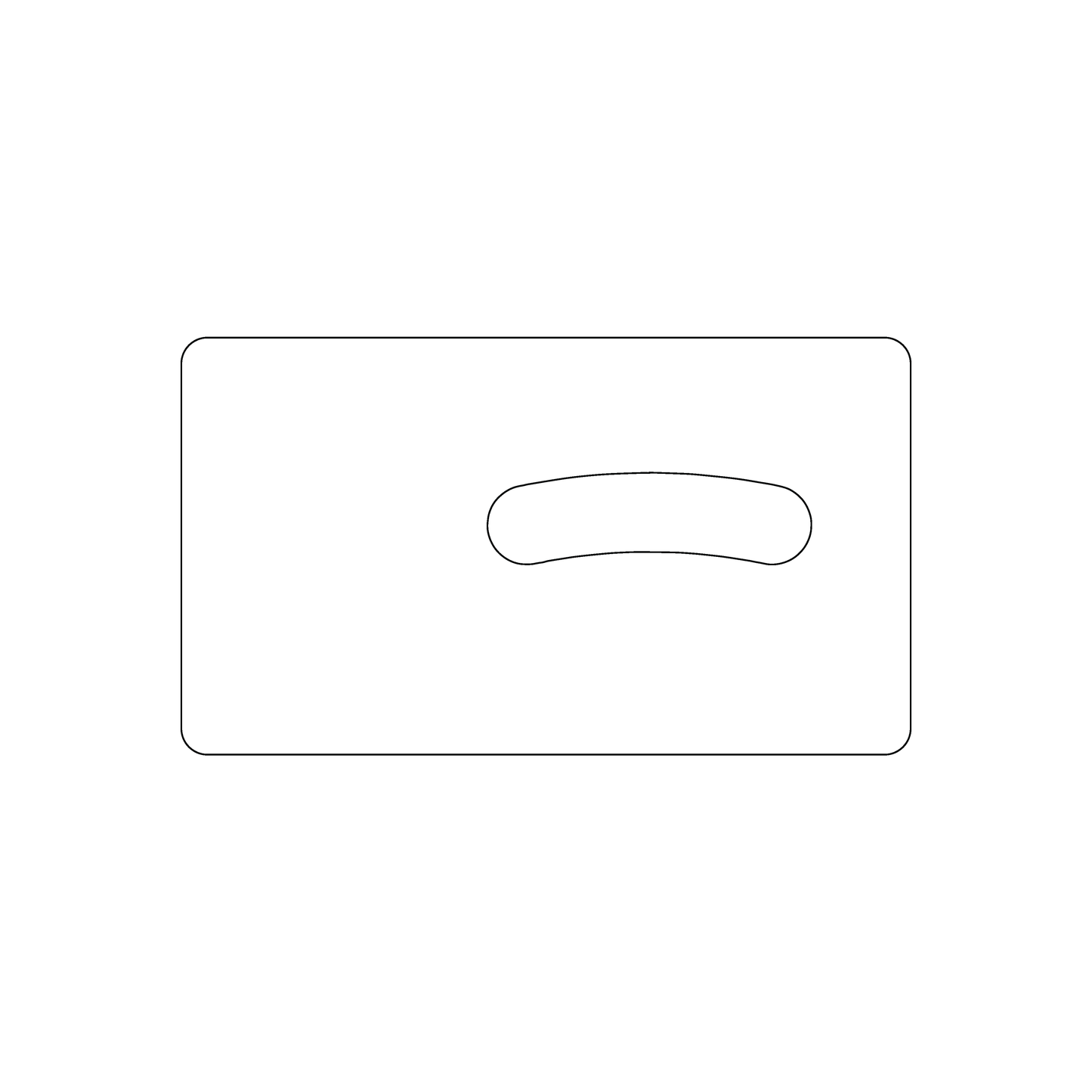 Custom Plastic 3.5" x 2" Cards with Rounded Punch-Out