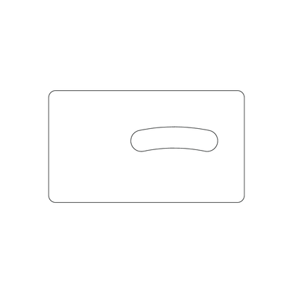 Custom Plastic 3.5" x 2" Cards with Rounded Punch-Out