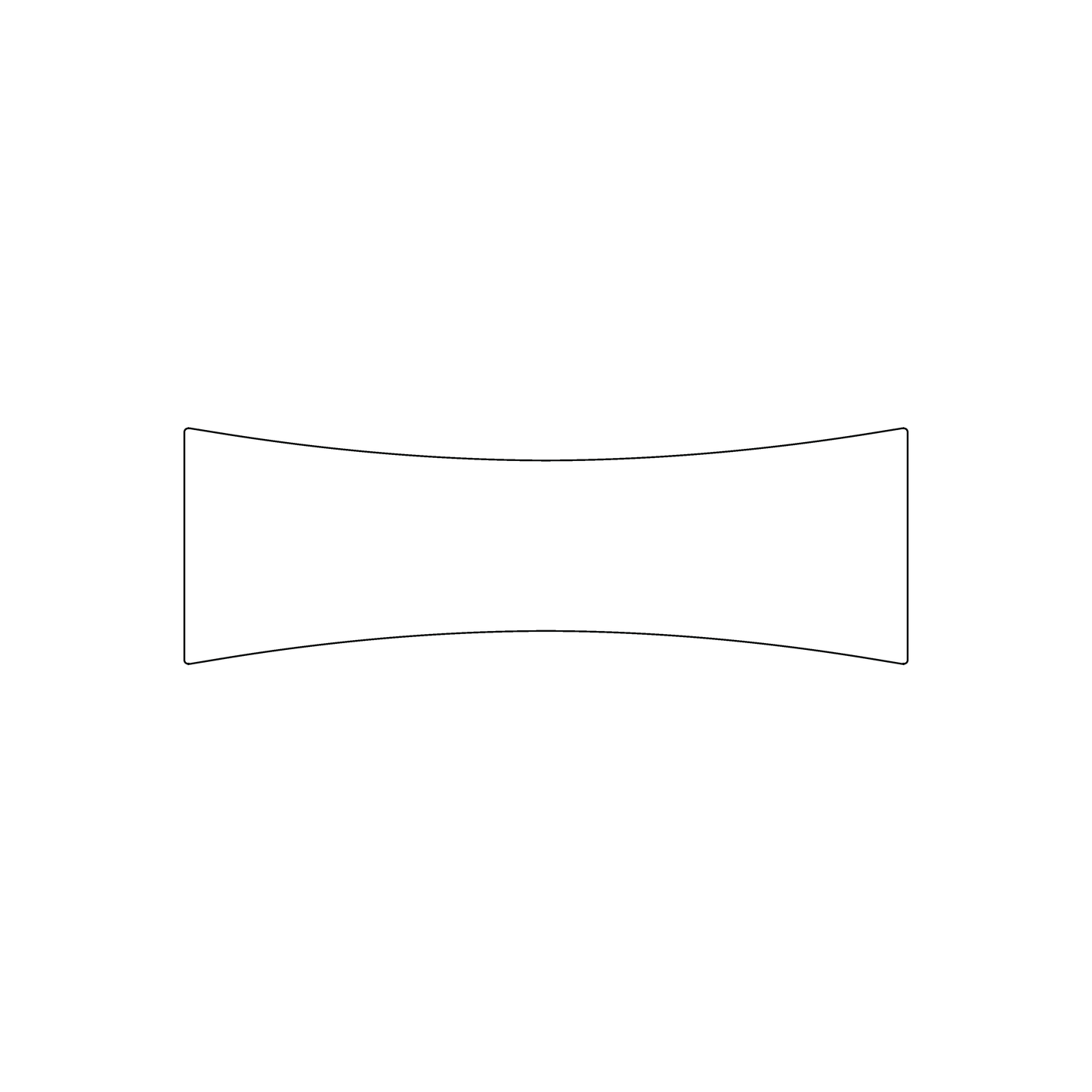 Custom Plastic 3.375" x 1.1" Bowed Cards