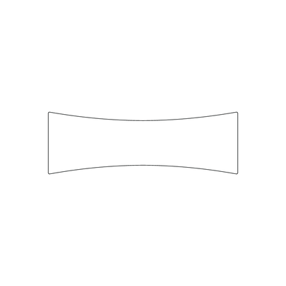 Custom Plastic 3.375" x 1.1" Bowed Cards