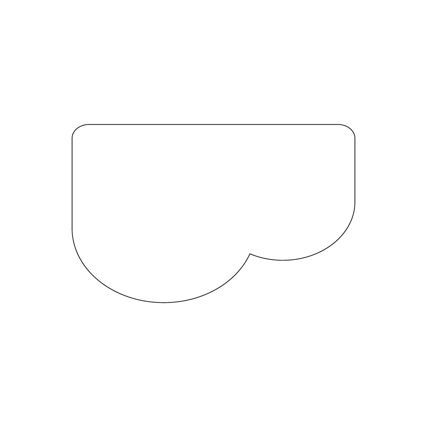 Custom Plastic 3.375" x 2.125" B Shape Cards