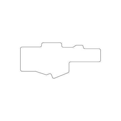 Custom Plastic 3.375" x 1.5" Gun Shape Cards