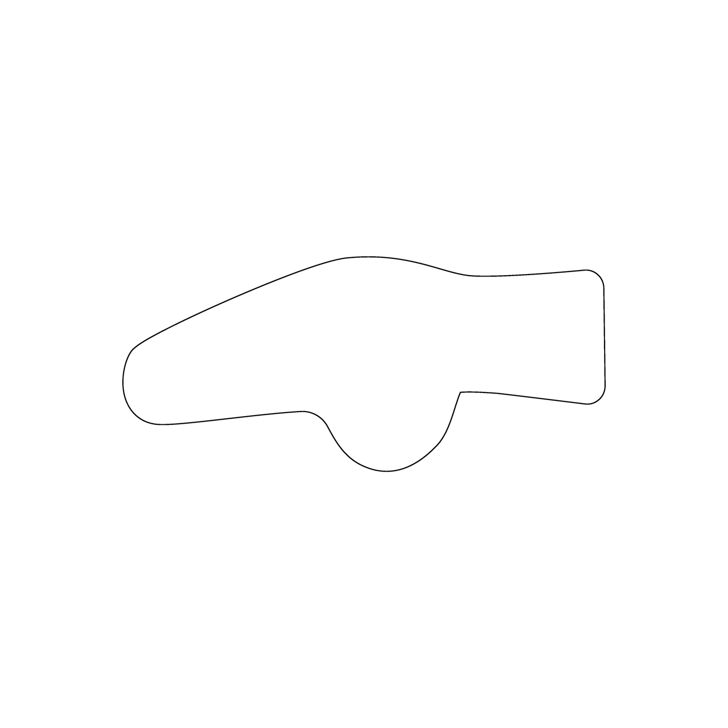 Custom Plastic 3.375" x 1.5" Ballet Foot Shape Cards