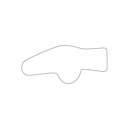 Custom Plastic 3.375" x 1.5" Ballet Foot Shape Cards