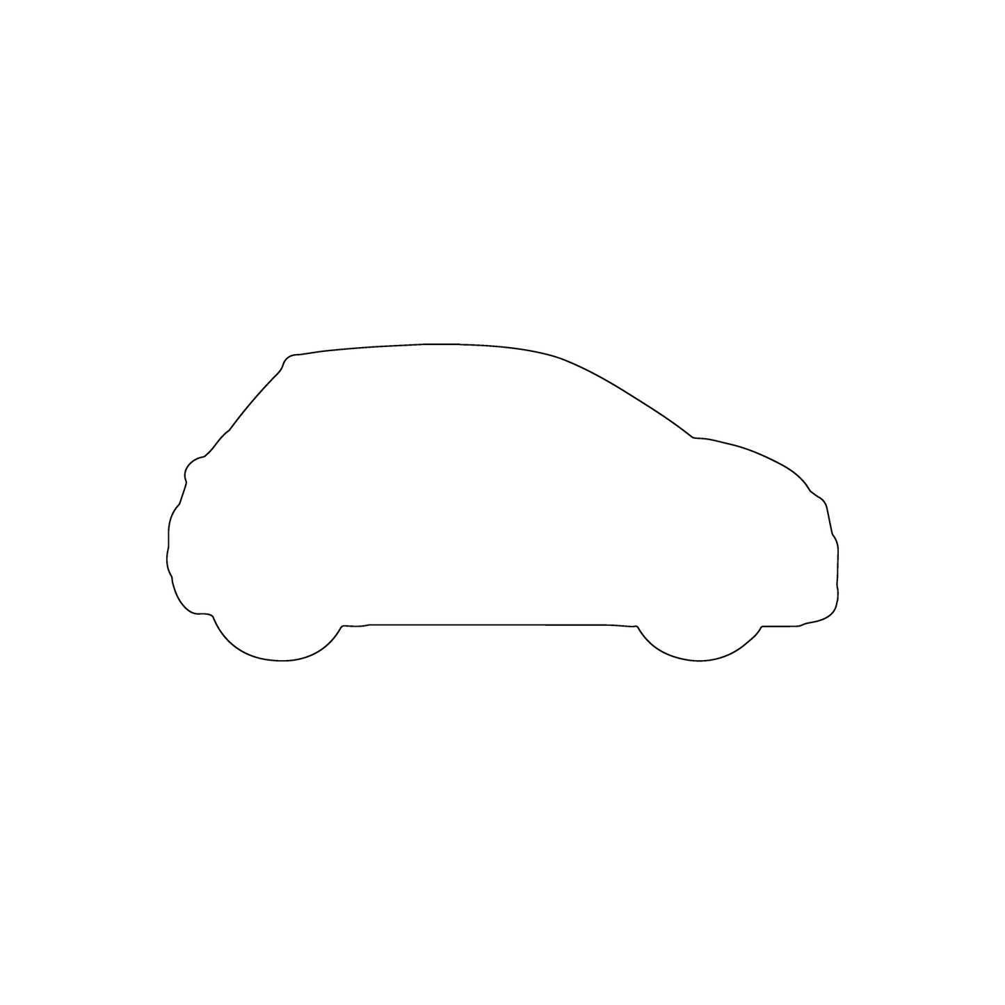 Custom Plastic 3.5" x 1.65" Car Shape Cards