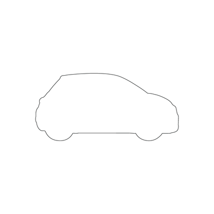 Custom Plastic 3.5" x 1.65" Car Shape Cards