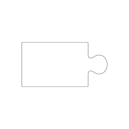 Custom Plastic 3.375" x 1.75" Puzzle Piece Cards