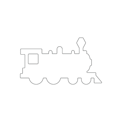 Custom Plastic 3.5" x 2" Train Shape Cards