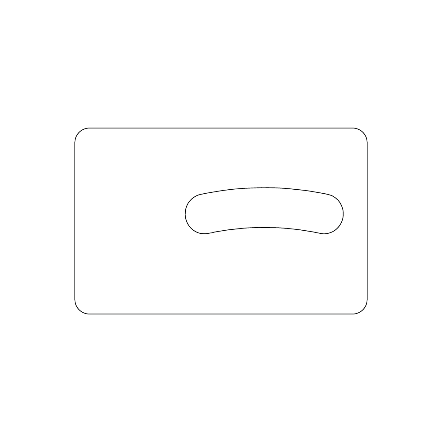 Custom Plastic 3.35" x 2.13" Cards with Rounded Punch-Out
