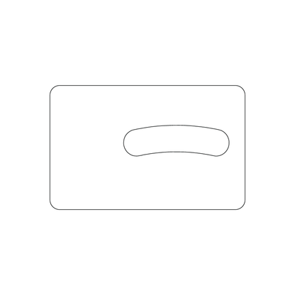 Custom Plastic 3.35" x 2.13" Cards with Rounded Punch-Out