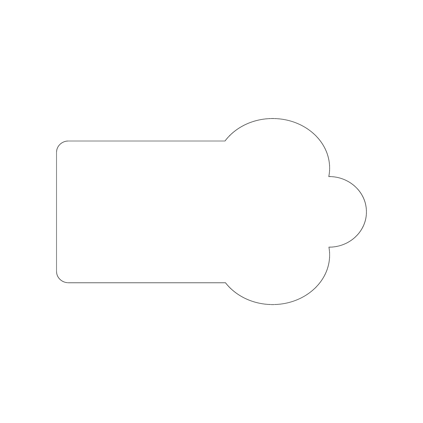 Custom Plastic 5.79" x 3.474" Long Crown Cards