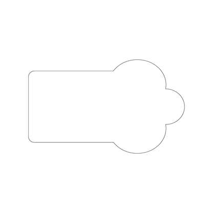 Custom Plastic 5.79" x 3.474" Long Crown Cards