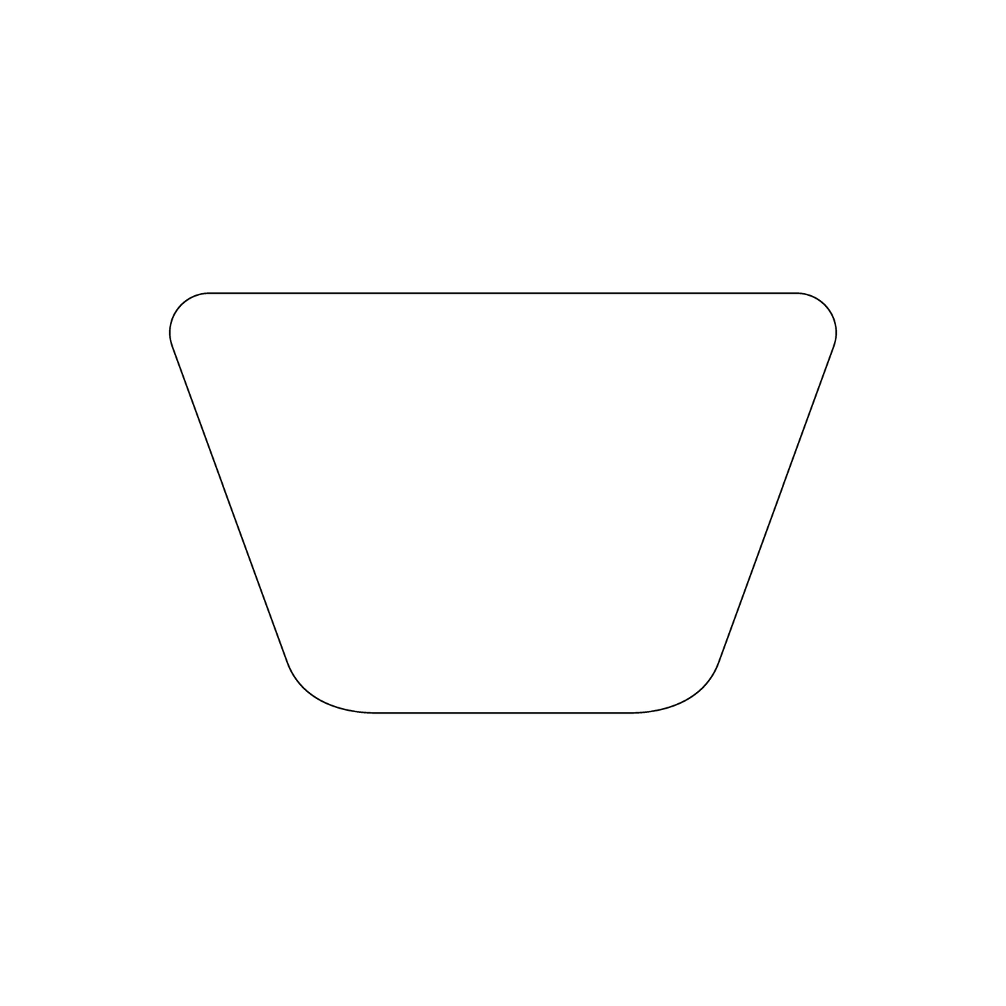 Custom Plastic 3.375" x 2.125" Rounded Trapezoid Cards
