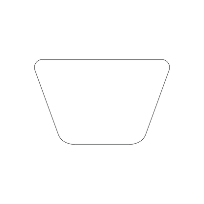 Custom Plastic 3.375" x 2.125" Rounded Trapezoid Cards