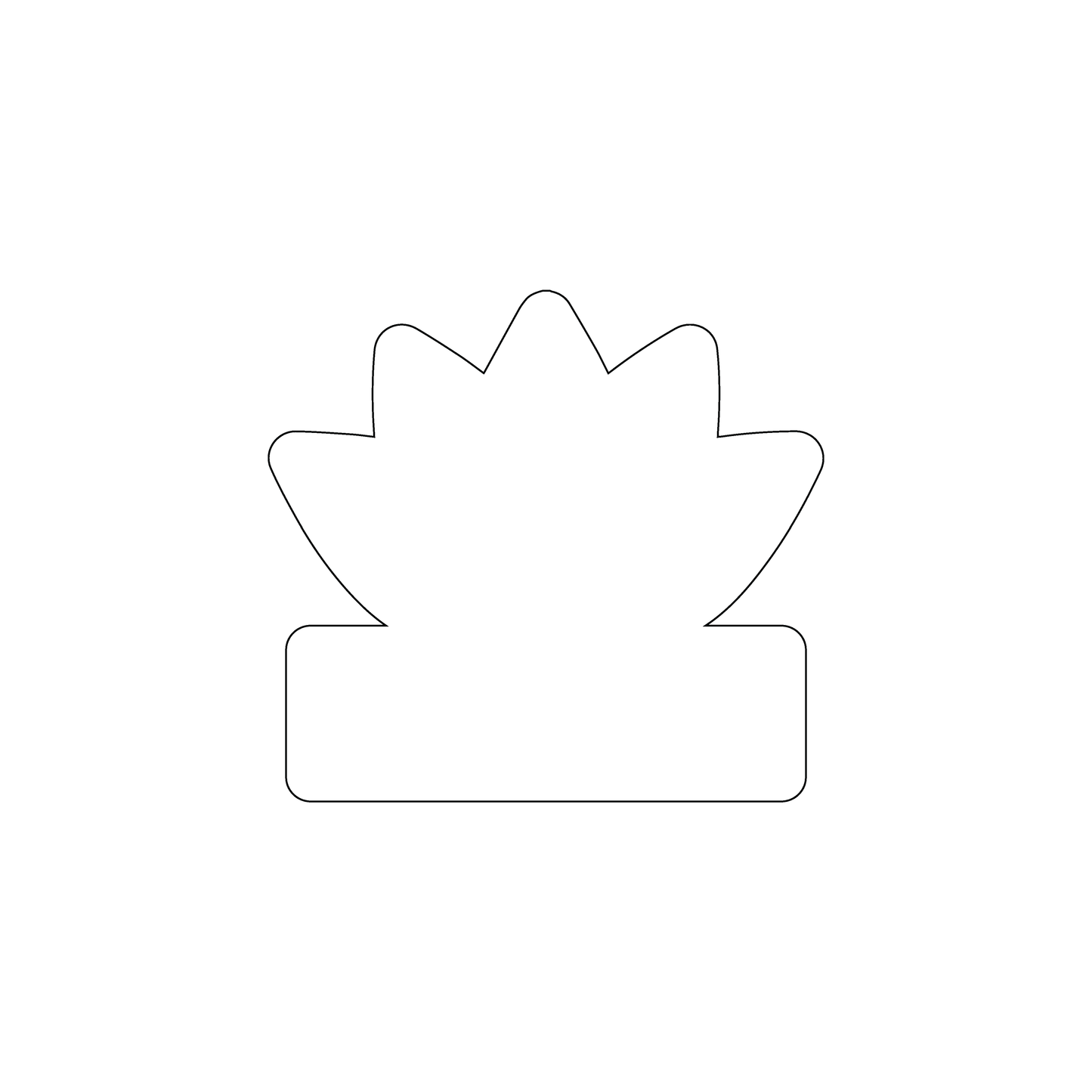 Custom Plastic 2.5" x 2.3" Flower Shape Cards