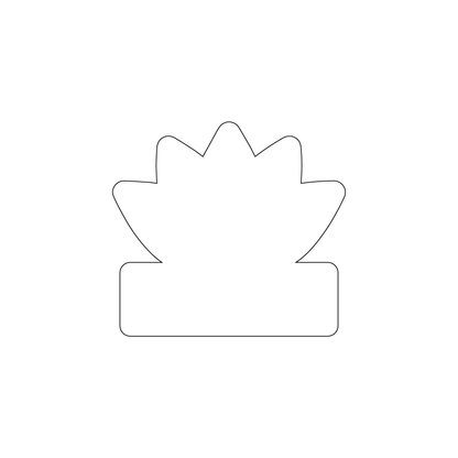 Custom Plastic 2.5" x 2.3" Flower Shape Cards