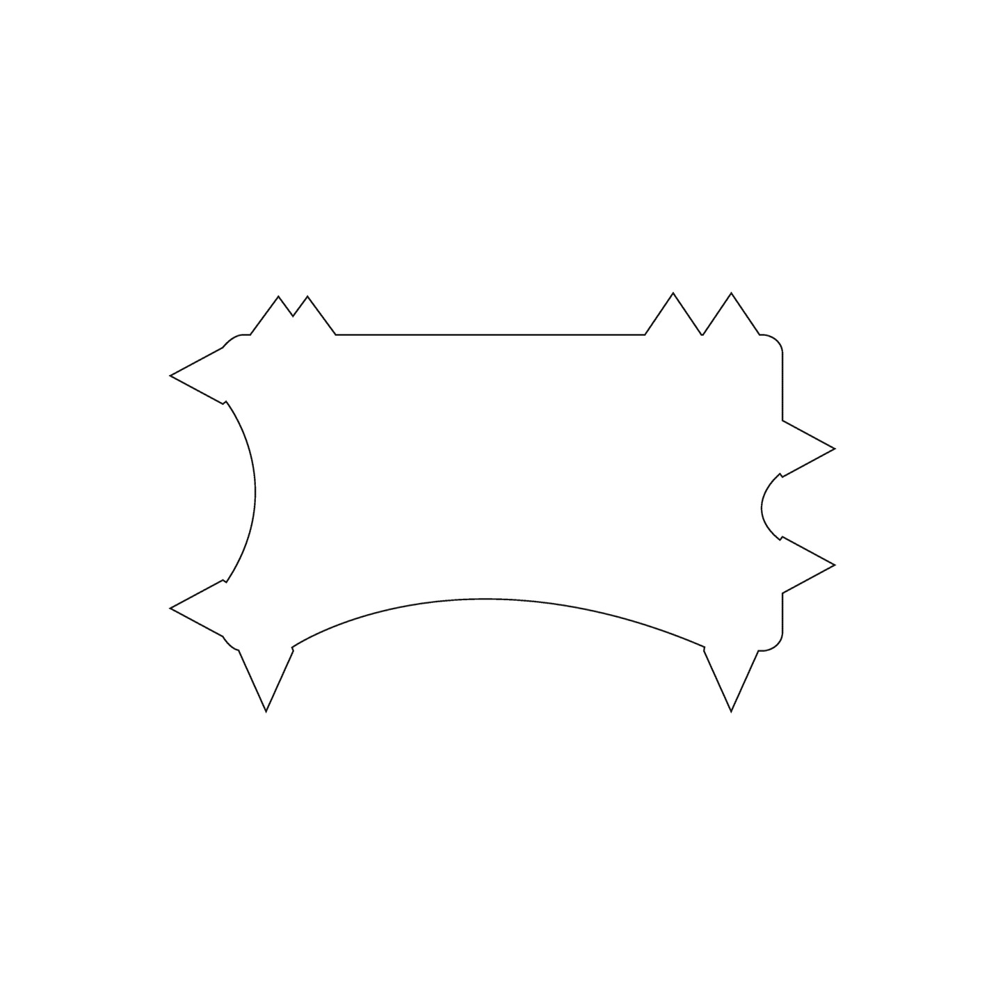 Custom Plastic 3.375" x 2.125" Spiked Cards