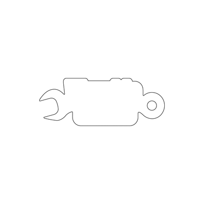 Custom Plastic 2.5" x .95" Wrench with Logo Shape Key Tags