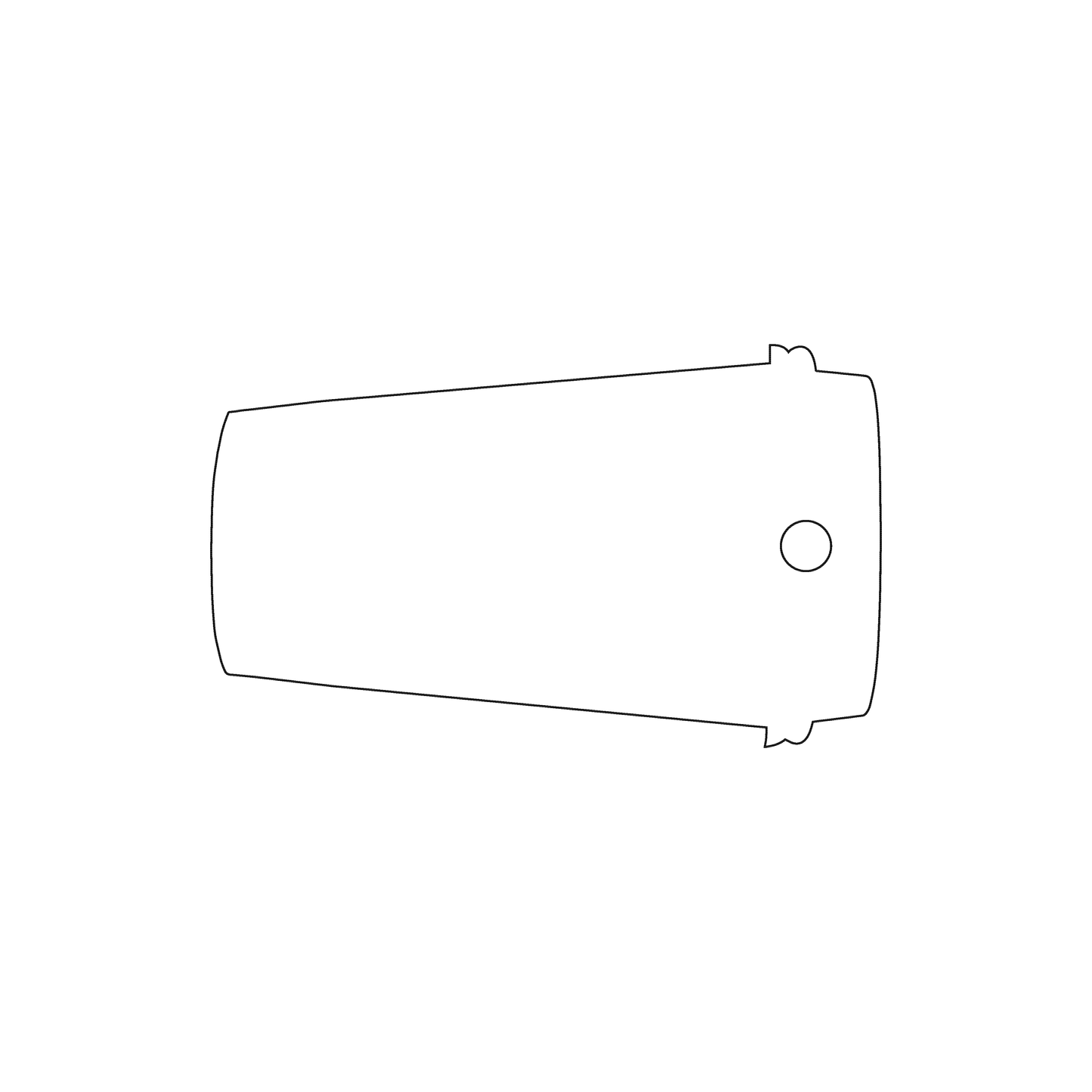 Custom Plastic 2.5" x 1.5" Coffee Cup Shape Key Tags
