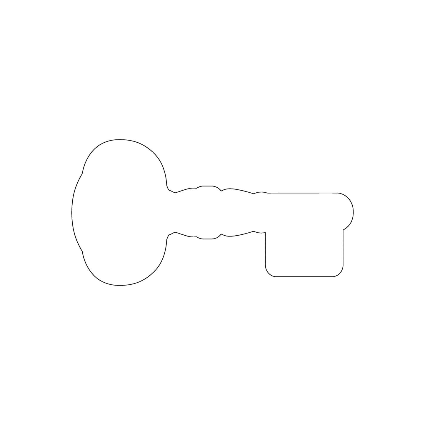 Custom Plastic 3.375" x 1.75" Key Shape Cards
