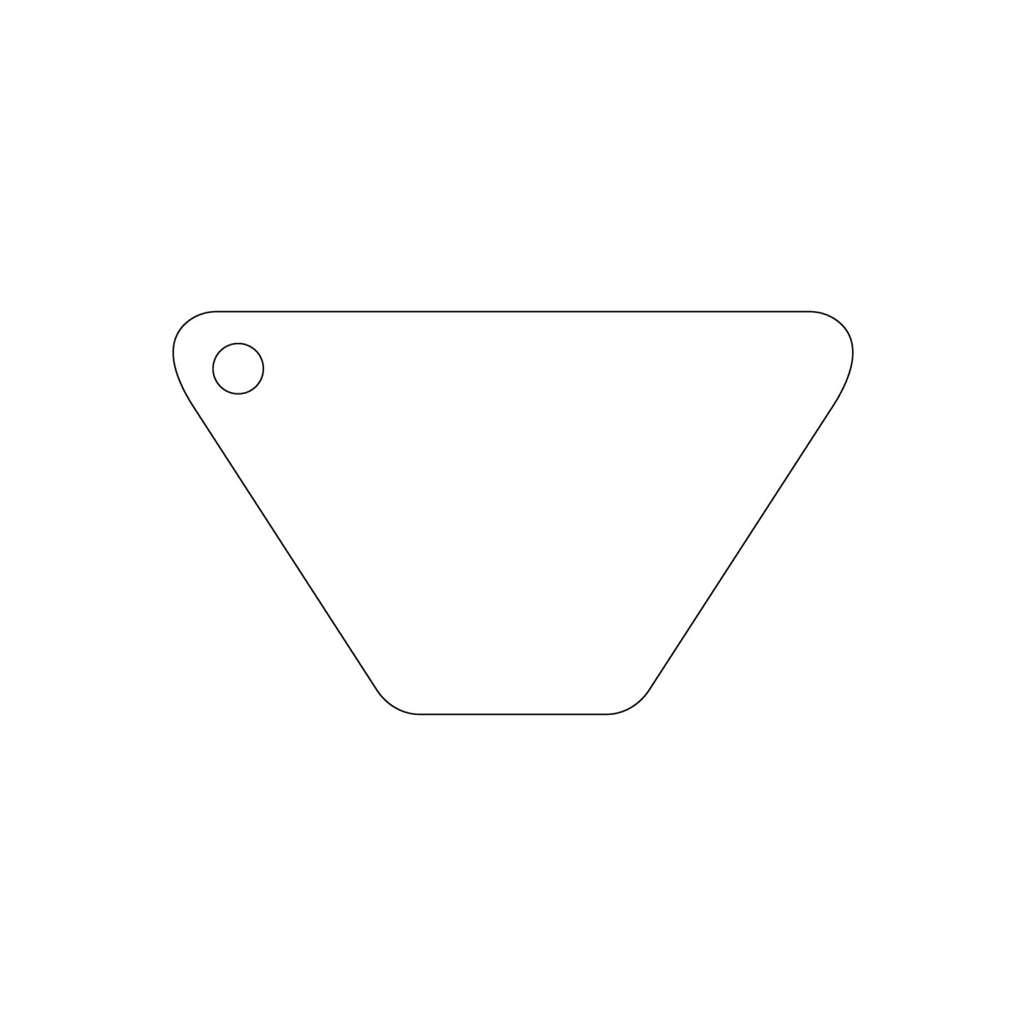 Custom Plastic 3.375" x 2" Trapezoid Shape Tags