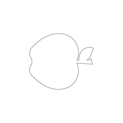 Custom Plastic 2.1" x 2.4" Apple Shape Cards